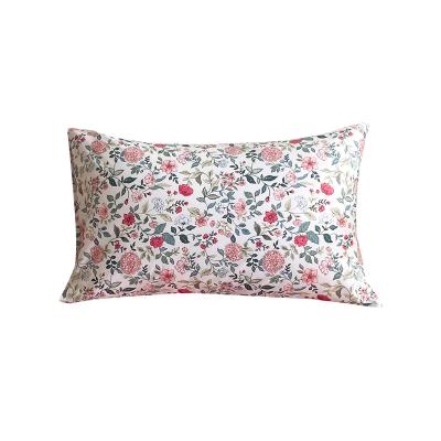 China Anti-static double-sided soft square print pillow case customized cotton flower pillow cover for home for sale