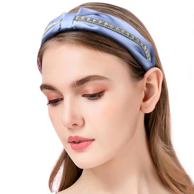 China Customized Hot Sale OEM&ODM Crystal Chain Headband Premium Diademas Para Mujer 2020 Hair Band for sale