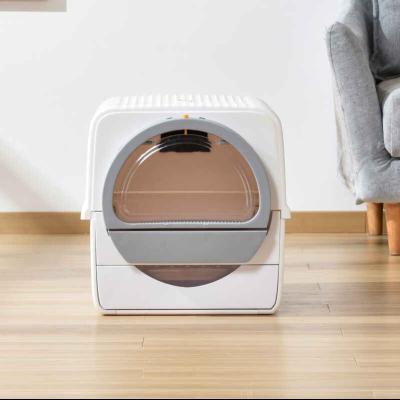 China Large Automatic Self Cleaning Cat Litter Box Included Viable Best Cat Litter Box For Odor Control for sale