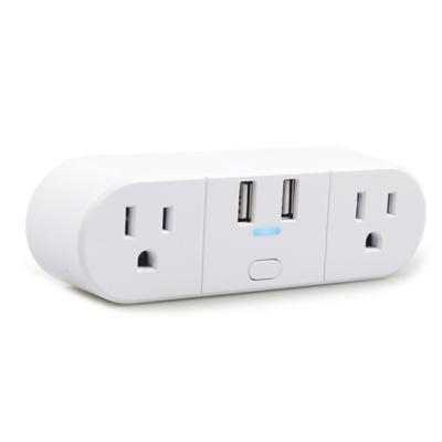 China Wifi The Hottest Selling Home Simultaneous Control Dual Usb Wifi Smart Socket for sale