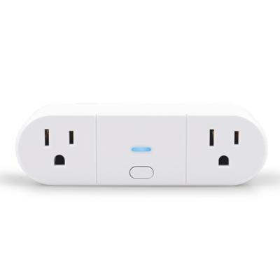 China Premium Quality 2 Outlet Smart Switch Button Bedroom Wall Wifi Socket Wifi Outlet for sale