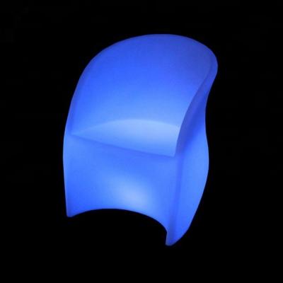 China Custom Furniture High Back Led Color Changing Plastic Chair Led Chair Outdoor Led Glowing Chair For Garden Decoration for sale