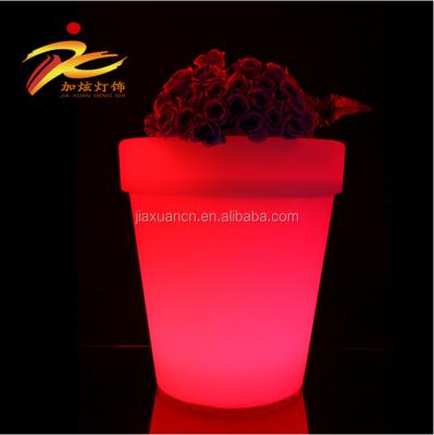 China PE RGB color led flower pot / modern led furniture lighting / outdoor led pot lights for sale