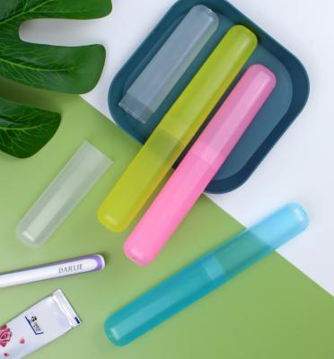 China Wholesale Plastic Portable Toothbrush Case Travel Toothbrush Reusable Stored Box for sale