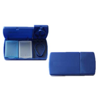 China 2 Grids Dismountable Pill Case Pouch Removable Pill Box Extra with Tablet Cutter for sale