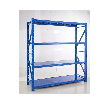 China Medium Duty Warehouse Metal Display Rack Steel Storage Warehouse Racks Long Span Warehouse Rack for sale