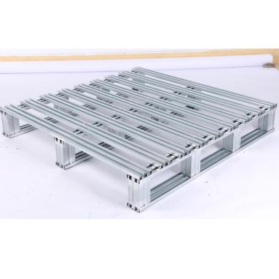 China Double Size Steel Factory Standard Supply Warehouse Storage 8000kg Pallet Heavy Duty Galvanized Four Way Steel Metal Pallet for sale