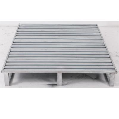 China Reusable Warehouse Solution Factory 4 Side Galvanized Power Steel Two Way Coat Metal Pallet Q235 Heavy Duty Steel Pallets For Sale for sale