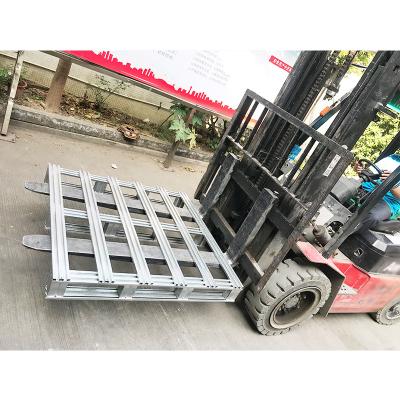 China Industrial Bilateral Steel Pallet Warehouse Factory Forklift Cold Storage Galvanized Pallet Warehouse Rack Steel Pallet for sale