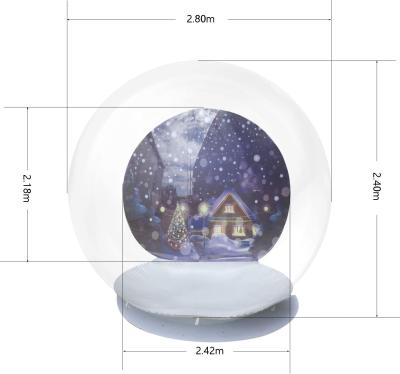 China 0.6 mm PVC Tarpualin & Popular 0.8 mm PVC Christmas Snow Globe Inflatable Snow Globe Custom Snow Globe for sale