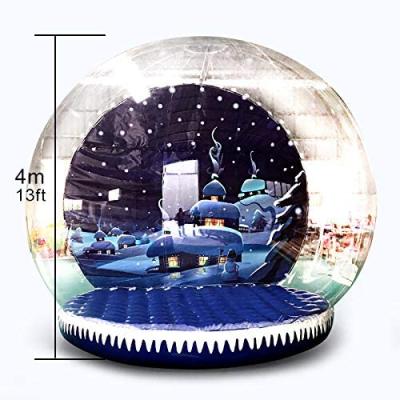 China 0.6 mm PVC Tarpualin & 0.8mm PVC Clear Giant Christmas Inflatable Snow Globe With Interchangeable Backdrop for sale