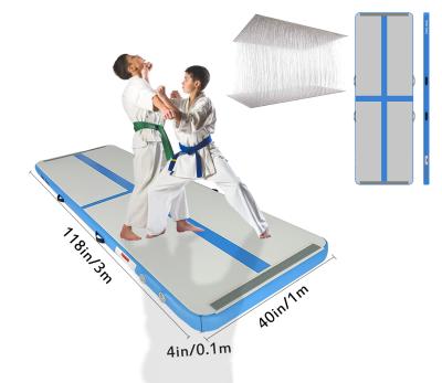 China Home Training Inflatable Drop Point 0.9MM PVC Air Track Gym Tumble 3m Air Floor for sale