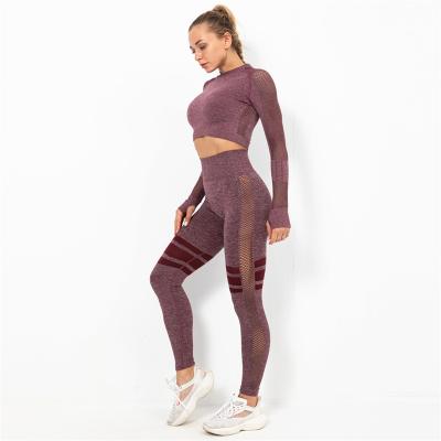 China Breathable High Waist Soft Active Long Pants Women Leggings And Yoga Set for sale