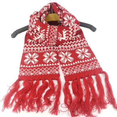 China Unisex Warm Scarves Autumn Winter Knitting Long Scarf Woolen Vintage Christmas Scarf for sale