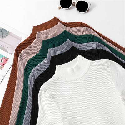 China Cheaper Korean Slim Fit Autumn Winter Pullovers Sweaters Long Sleeve Tight Sweater for sale