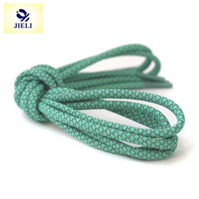 China New Jieli Shoe Accessory 3M Round Shoelace Reflective Rope With Plastic Shoe Lace Tips for sale