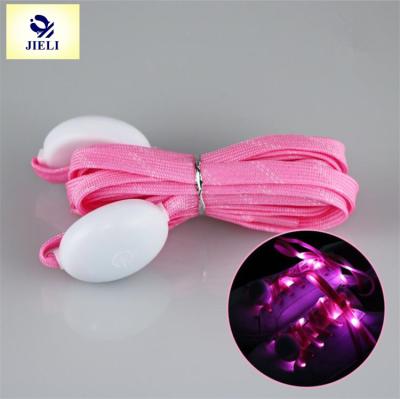 China Jieli Round Flashing Nylon Shoe Laces Light Up LED Laces for sale