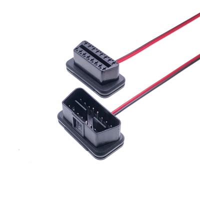 China Used for all cables and auto diagnostic tools. OBDII Auto Power Cable OBDII 16 Pin Female Cable Connector for sale