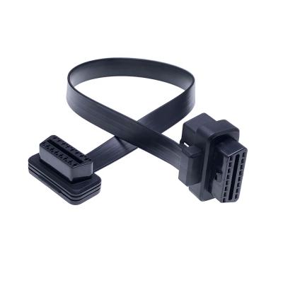 China Obdii Cable OBDII 16pin Extension Cable with Flat Ribbon Cable for WiFi OBDII Code Reader and Scan Tool for sale