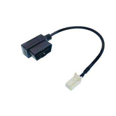 China Right Angle Vehicle J1962 OBD Connector Obdii To Open Wire Obd2 Cable for sale