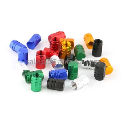 China 1Set of 4 Pieces Universal Car Aluminum Alloy Wheel Tire Valve Auto Stem Cap Aluminum Alloy Cover Colorful for sale