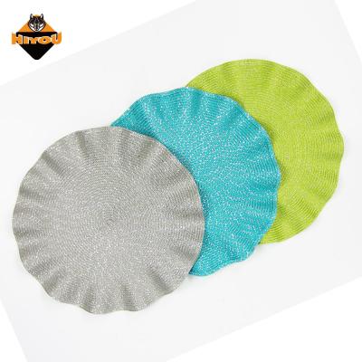 China Sustainable Custom Round PP Woven Food Serving Felt Area Rugs And Coasters for sale