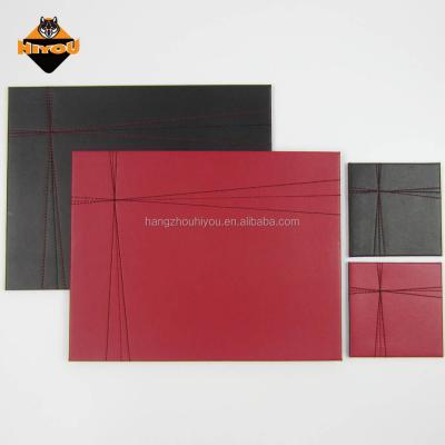 China Viable Factory Direct Embossed Luxury Place Mats Logo Place Mats Faux Leather Supply for sale