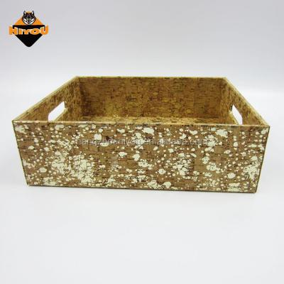 China Cheap price different design storage ware food serving tray plastic wooden laptray for sale