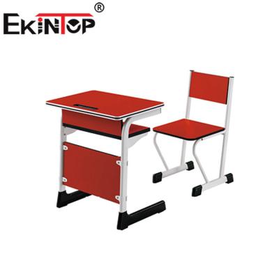 China Chlidren Ekintop Factory Wholesale Multi Functional Double Student Chairs With Writing Tablet For 2020 for sale