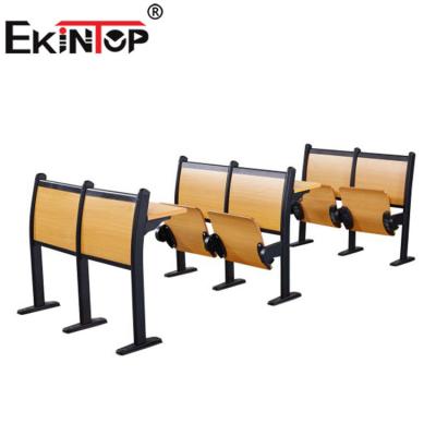 China Simple School Furniture School Student Desk Ekintop College Furniture Folding Desk And Step Chair Cheap Lecture Hall Seating for sale