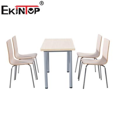 China Ekintop Modern Factory Wholesale Cheap School Dining Furniture Table Chair 4 Seat for sale