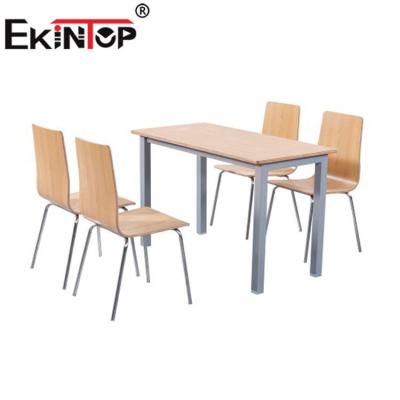 China Ekintop Modern Popular Hot Selling Canteen Workers Used Long Dining Table And Chair Set for sale