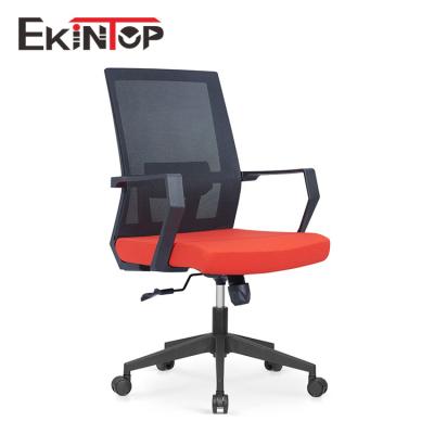 China (Size) Ekintop Adjustable High Quality Modern Lift Swivel Chair Furniture Arm Mesh Chair for sale