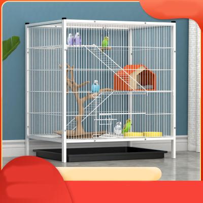 China Starling Xuanfeng Peony Special Sustainable Cage Household Square Parrot Cage Square Tube Cage for sale