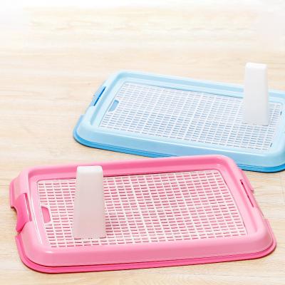 China Sustainable Wholesale Plastic Indoor Dog Potty Lealoncat Pet Doggie Pee Pads Tray Small Tray Park Corner Dog Toilet Toilet For Dog for sale