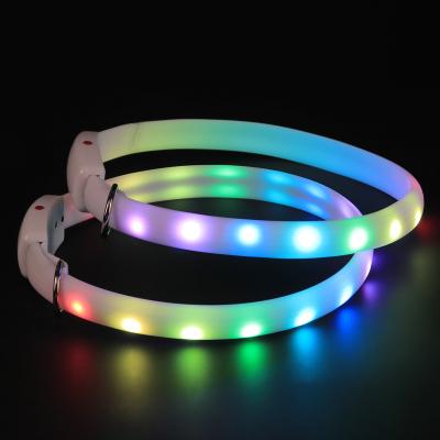 China LED Lights Dog Pets Collars In The Night Puppy Dog Cat Pet Safe Light Flashing Light Collar for sale