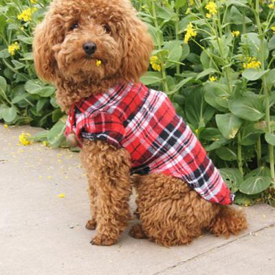 China Manufacturers Wholesale Pet Plaid Shirt Cotton Dog Vest Comfortable Quadruped Stocked Pet Control Shirt for sale