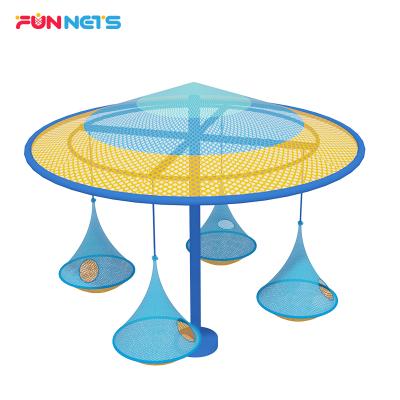 China Hanging Leisure Chair Children Anti-UV Color Design Structure Slide Net Climbing Playground Equipment for sale