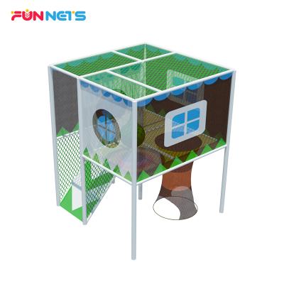 China Anti-UV Design Structure Color Kids Treehouse Jungle Leisure Climbing Net Playground for sale