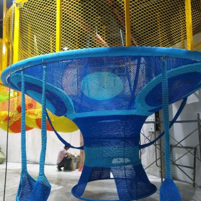 China Theme Park Rainbow Tree Making Hand Crocheted Nylon Rope Kids Playground Equipment Indoor Games For Kids Indoor Swings of children for sale