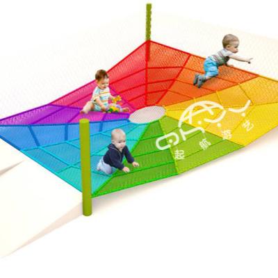 China Children Playing Customized Climbing Rope Net And Rope Trampoline Rainbow Tower Net Net for sale