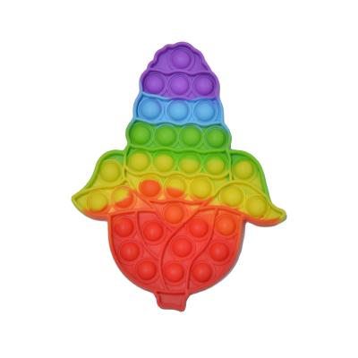 China Non-Toxic Bubble Series Eco-Friendly Big Push Game Puzzle Fashion Factory Price Corn Shape Environmental Friendly Silicone Material for sale