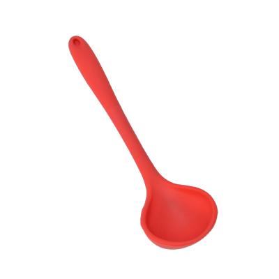 China OEM Stocked Cooking Kitchen Silicone Heat Resistant Soup Spoon Is Not Sticky for sale