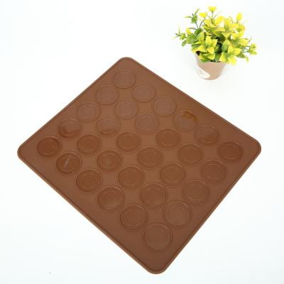 China Viable the latest silicone macaron tray baking macaron small cavity macaron mold non-stick silicone 30 hole pad baking utensils for sale