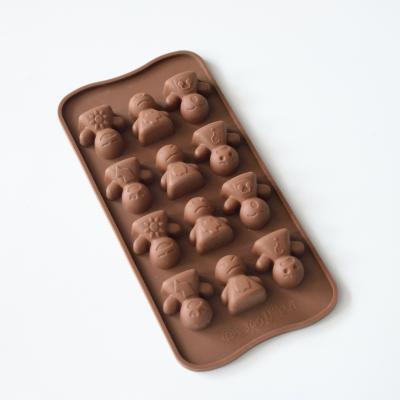 China Best Selling Sustainable Christmas Snowman Shaped Chocolate Soap Mold Silicone Fun Making Silicone Mold Baking for sale