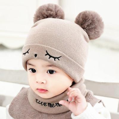 China JOINT embroidery logo custom kids knitted winter hats china factories hats for kids popular winter services hot customized hats for sale