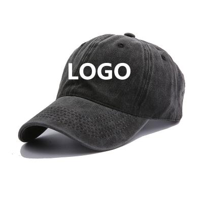 China COMMON Custom Washed Cotton Baseball Cap Hat Baseball Caps Embroidery Logo Custom Hats for sale