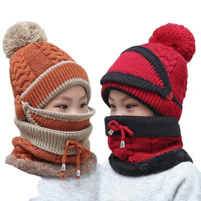 China COMMON Unisex Kids Autumn Winter Hat And Scarf Sets For Kids for sale