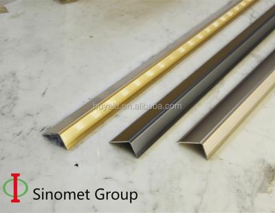 China Angle Aluminum Tile Trim  90 Degree Tile Trim For Corner Protection for sale