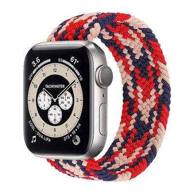 China Strong Elastic Band Ready To Ship New Arrival Braided Solo Strap Sport Elastic Watch Band For Apple Watch 6/SE/5/4 for sale